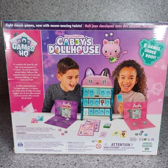 Board Games 8-in-1 Gabby's Dollhouse Kids Fun Toys - Picture 6 of 9